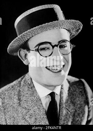 Harold Lloyd. Portrait of the American silent film star, Harold Clayton Lloyd Sr. (1893-1971), 1924 Stock Photo