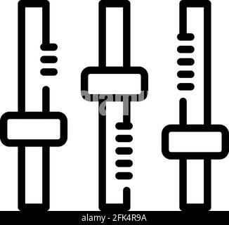 Volume control icon. Outline Volume control vector icon for web design isolated on white background Stock Vector