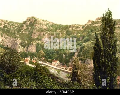 Cheddar Gorge in Somerset circa 1890-1900 Stock Photo