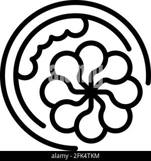 Flower wasabi icon. Outline Flower wasabi vector icon for web design isolated on white background Stock Vector