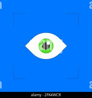 Biometric verification eye identification Stock Vector