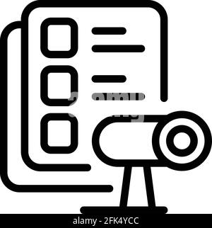 Checklist realization icon. Outline Checklist realization vector icon for web design isolated on white background Stock Vector