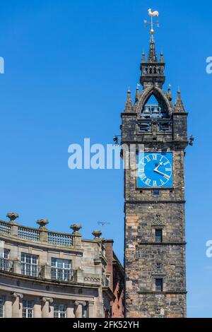 Tolbooth Steeple in the Merchant City, Glasgow Cross, Scotland, UK Stock Photo