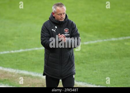 SUNDERLAND, UK. APRIL 27TH Blackpool manager Neil Critchley during the Sky Bet League 1 match between Sunderland and Blackpool at the Stadium Of Light, Sunderland on Tuesday 27th April 2021. (Credit: Mark Fletcher | MI News) Credit: MI News & Sport /Alamy Live News Stock Photo