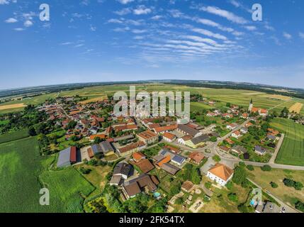 View of the pilgrimage village of Aigen am Inn Stock Photo