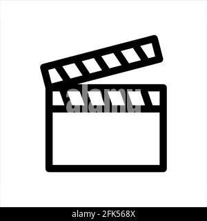 Stripe graphic sign on white background for cinematography, print, websites. Vector illustration. Stock Vector