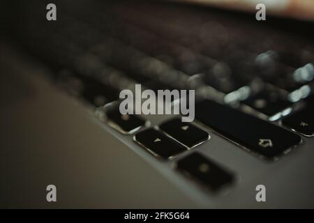 Selective focus of a keyboard arrows Stock Photo