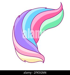 Illustration of abstract colored swirl. Colorful bright curls. Stock Vector
