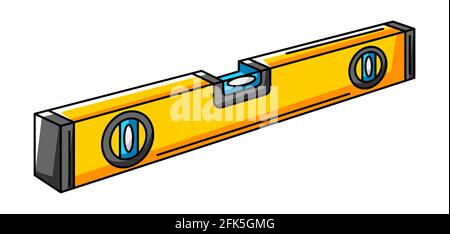 Illustration of screwdriver. Repair working tool. Equipment for construction industry. Stock Vector