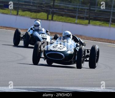 Eddie Williams, Cooper T43, HGPCA Pre '66, Grand Prix cars,VSCC GP Itala Trophy Race Meeting, Silverstone, Northamptonshire, 17th April 2021. Stock Photo