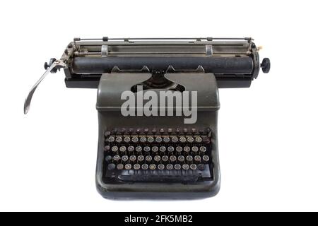 Old Typewriter on white Stock Photo