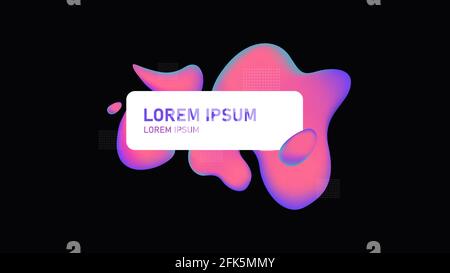 Modern Gradient Liquid Lower Third for broadcasting Name Template. Vector illustration Stock Vector