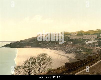 Porthminster Bay St Ives in Cornwall circa 1890-1900 Stock Photo