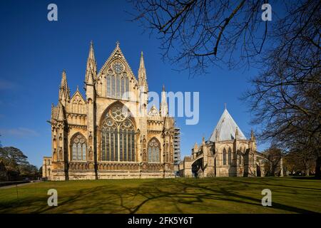 Lincoln, Lincolnshire, East Midlands, Cathedral Church of the Blessed Virgin Mary of Lincoln Stock Photo