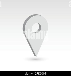 Map pointer - 3D vector object Stock Vector