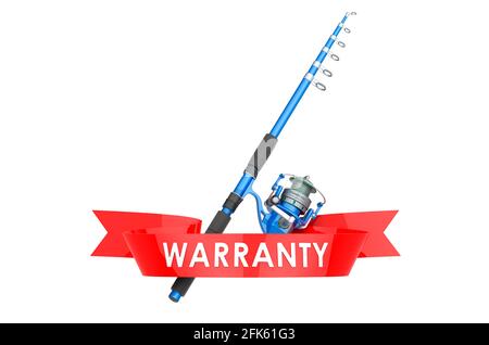 Repair and service and of fishing rod. 3D rendering isolated on white  background Stock Photo - Alamy