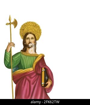 saint Judas Thaddaeus faith holy twelve apostles illustration Stock Photo