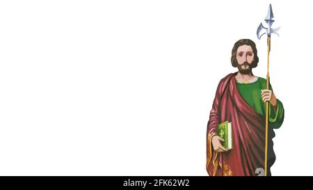 saint Judas Thaddaeus faith holy twelve apostles illustration Stock Photo