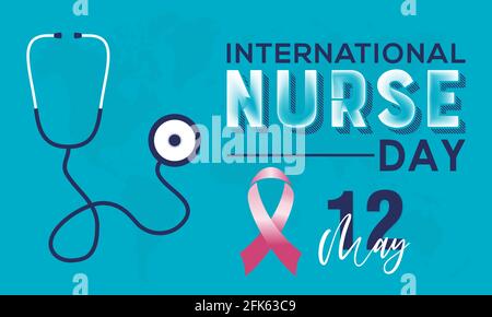 International Nurses Day Celebrated On May 6 in Every Year Around The World. Banner, Poster International Awareness Campaign Template. Stock Vector