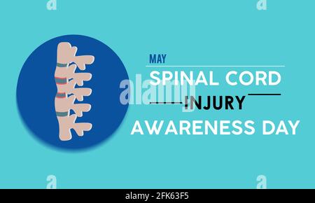 Spinal Cord Injury Awareness Day Prevention and awareness Vector Concept. Banner, Poster Spinal Cord Injury Awareness Campaign Template. Stock Vector