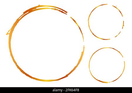 Sketch Vector Golden line Circle Frame for Certificate, Placard Go Xi Fat Cai, Imlek Moment or other China Related, isolated on White Stock Vector