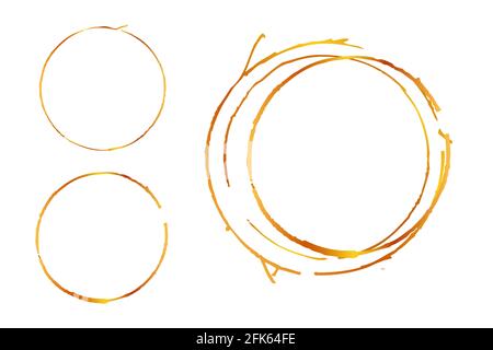 Sketch Vector Golden line Circle Frame for Certificate, Placard Go Xi Fat Cai, Imlek Moment or other China Related, isolated on White Stock Vector