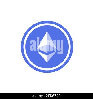 Ethereum symbol in flat design. Vector Stock Vector
