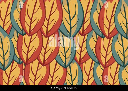 colorful leaves pattern vector illustration Stock Vector