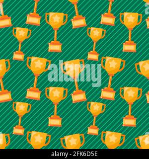 trophy seamless pattern vector illustration Stock Vector