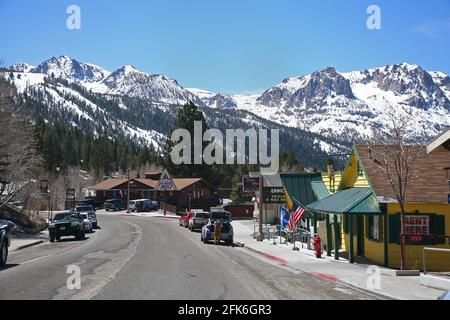 downtown June Lake village in the Eastern Sierra Nevada mountains California Stock Photo