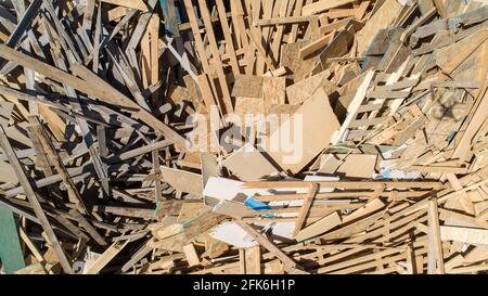 scrap wood at the local dump Stock Photo