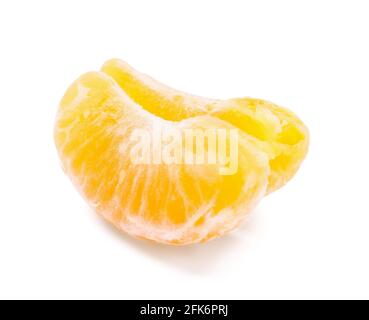 Sweet tangerine segments on white background Stock Photo