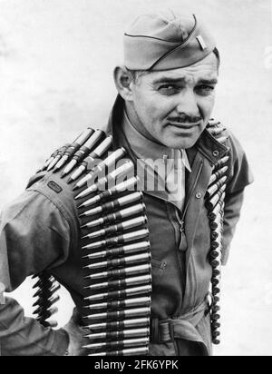 CAPTAIN CLARK GABLE 1943 candid portrait when he was serving as an Aerial Gunner in the U.S. Army Air Forces during World War II Stock Photo