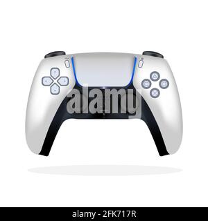 Vinnytsia, Ukraine - April 28, 2021: Game controller wireless in vector. Joystick or gamepad for game console Stock Vector