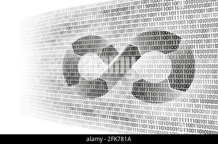 Devops software development operations infinity symbol. Programmer administration system life cycle quality. Coding building testing release Stock Vector