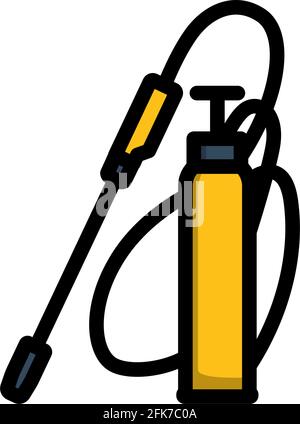 Garden Sprayer Icon. Editable Bold Outline With Color Fill Design. Vector Illustration. Stock Vector