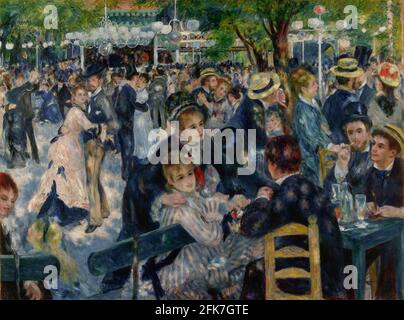 Auguste Renoir, Dance at Le Moulin de la Galette, 1876, oil on canvas, Musée d'Orsay, Paris, France Stock Photo