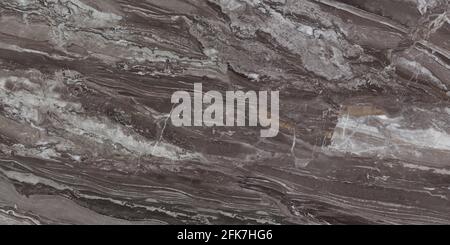 dark brown color natural marble design with cross veins stone texture Stock Photo