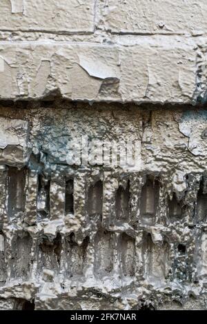 Silver painted brick wall. Abstract background. Stock Photo