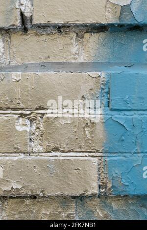 Silver painted brick wall. Abstract background. Stock Photo