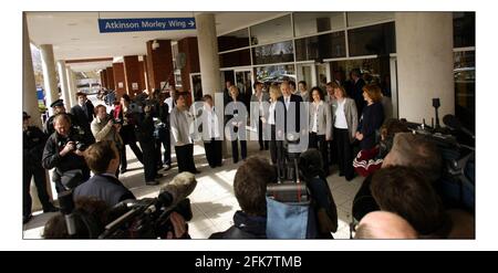 Michael Howard and his wife Sandra visit St. Georges Hospital in Tooting, London where he met some matronsPic David Sandison 7/4/2005 Stock Photo