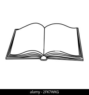 books sketch vector and illustration, black and white, hand drawn, sketch style, isolated on white background. Stock Vector
