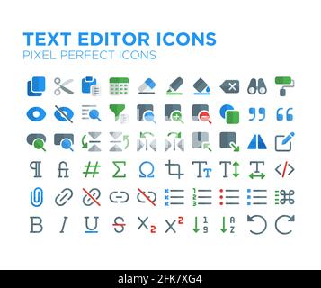 Text Editor Set Icon Stock Vector
