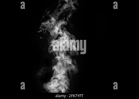 Figured smoke on a dark background. Abstract background, design element, for overlay on pictures. Stock Photo