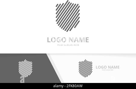 Shield security logo design. Security logotype design template. Stock Vector