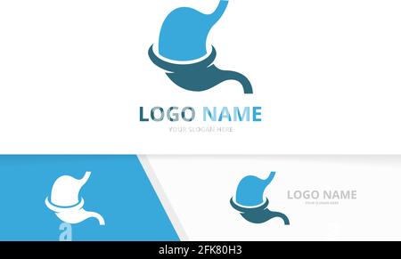 Premium stomach logo. Gastroenterology logo for clinic design concept. Stock Vector