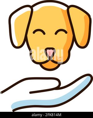 Pet friendly RGB color icon Stock Vector