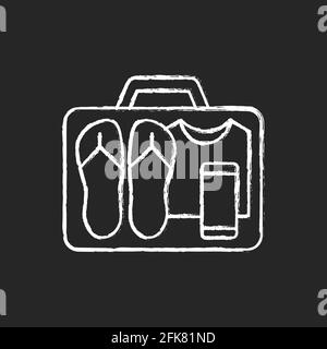 Minimalist mindset chalk white icon on black background Stock Vector