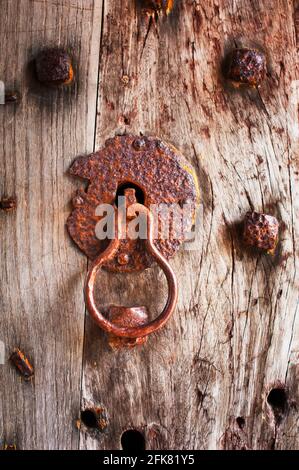 Close-up of a medieval door latch - John Gollop Stock Photo