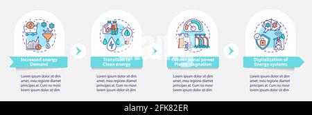 Energetics trends vector infographic template Stock Vector